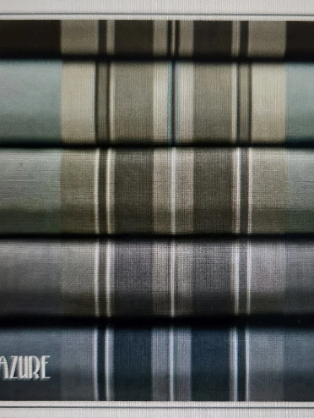 Restoration Hardware Silk Taffeta Multistripe Drapery FOG - 2 PANELS -One Price